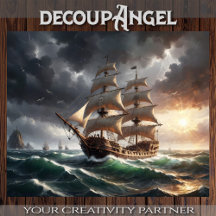 Galeones sista stativ - Decoupage -