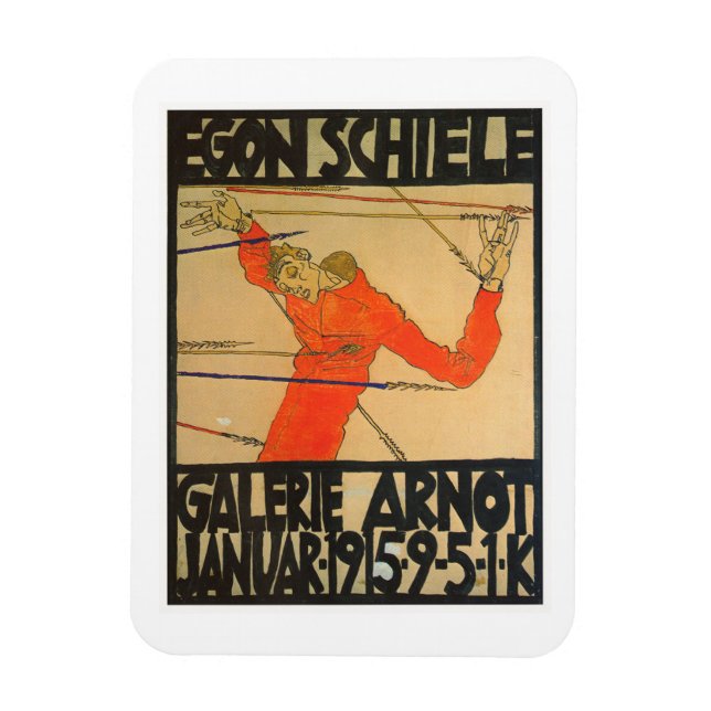 "GALERIE ARNOT" POSTER AV EGON SCHIELE PÅ MAGNET (Vertikal)