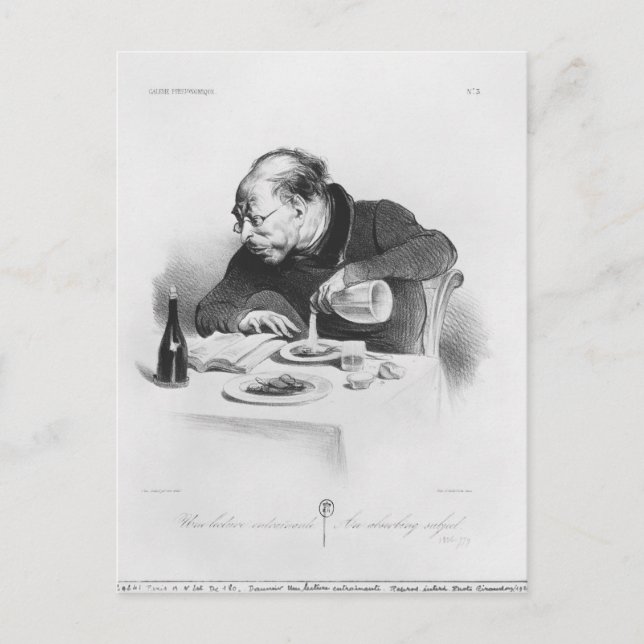 Galerie physionomique", Une lecture Vykort (Framsida)