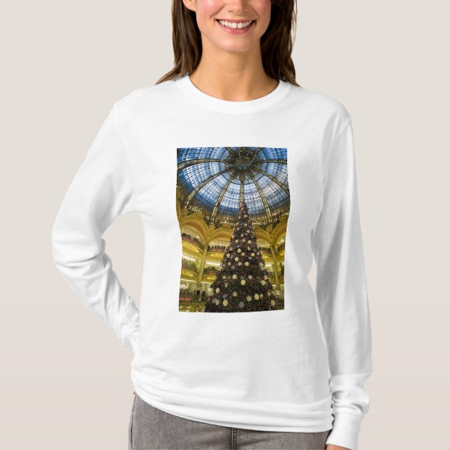 Galeries La Fayette julen, Paris, Frankrike T Shirt (Framsida)