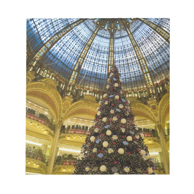 Galeries La Fayette vid jul, Paris, Frankrike Anteckningsblock (Framsida)
