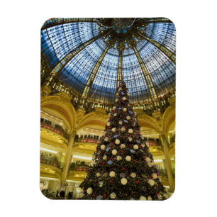 Galeries La Fayette vid jul, Paris, Frankrike Magnet