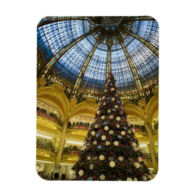 Galeries La Fayette vid jul, Paris, Frankrike Magnet (Vertikal)