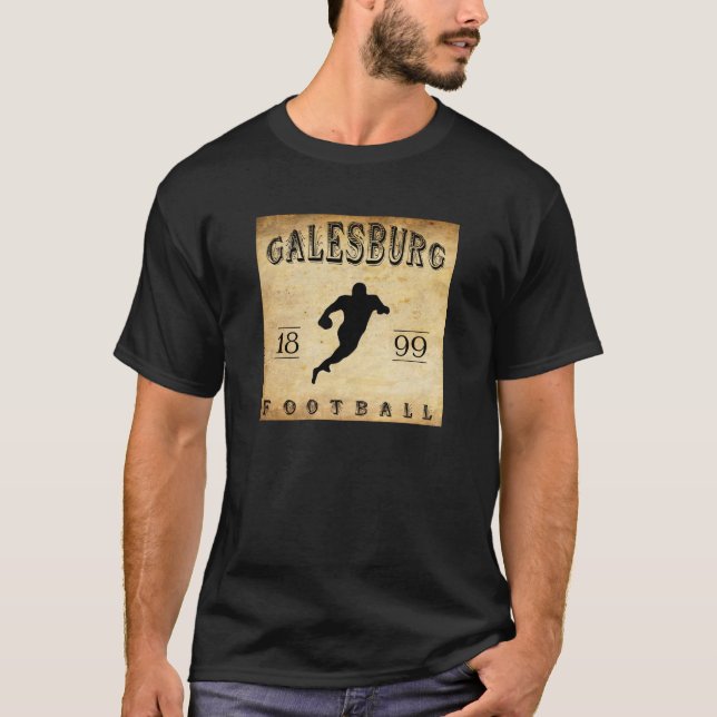 Galesburg Illinois fotboll 1899 T-shirt (Framsida)