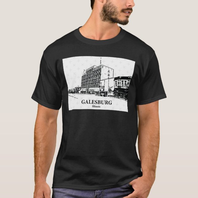 Galesburg Illinois Oversized T Shirt (Framsida)