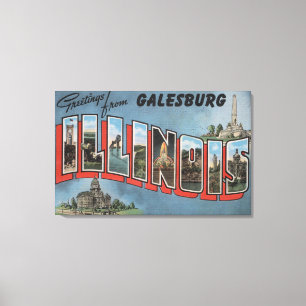Galesburg Illinois - stora brevplatser 2 Canvastryck