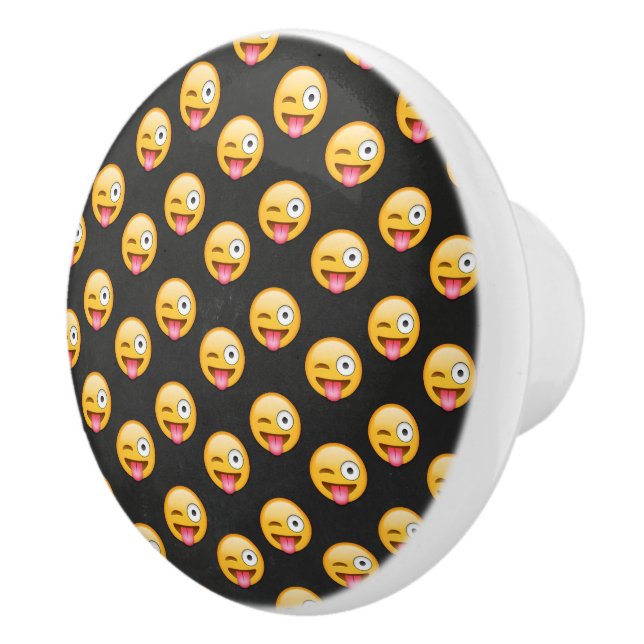 Galet ansikte Emoji Knopp (Höger)