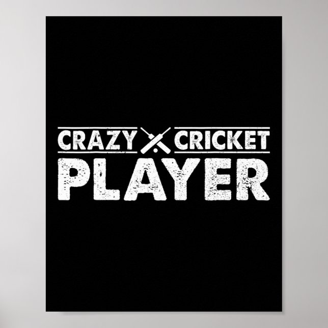 Galet Cricket-spelare - Cricket Game Cricket Playe Poster (Framsidan)