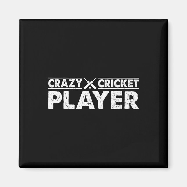 Galet Cricketspel - Cricket Game Cricketspelare Magnet (Framsidan)