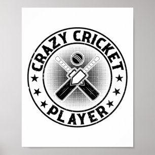 Galet Cricketspelare - Cricketande Cricketspelare Poster