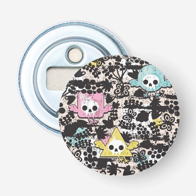 Galet fågelmönster flasköppnare (Framsidan)