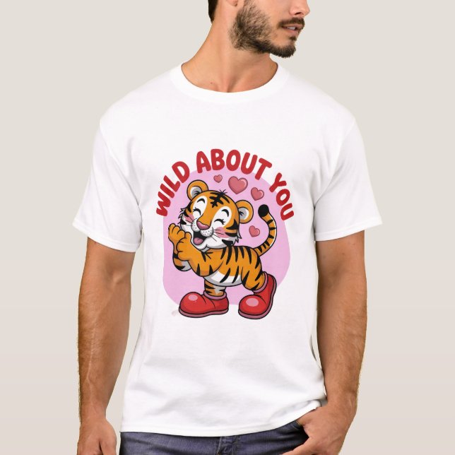 Galet För Dig Rolig Tiger Kärlek Puns T Shirt (Framsida)