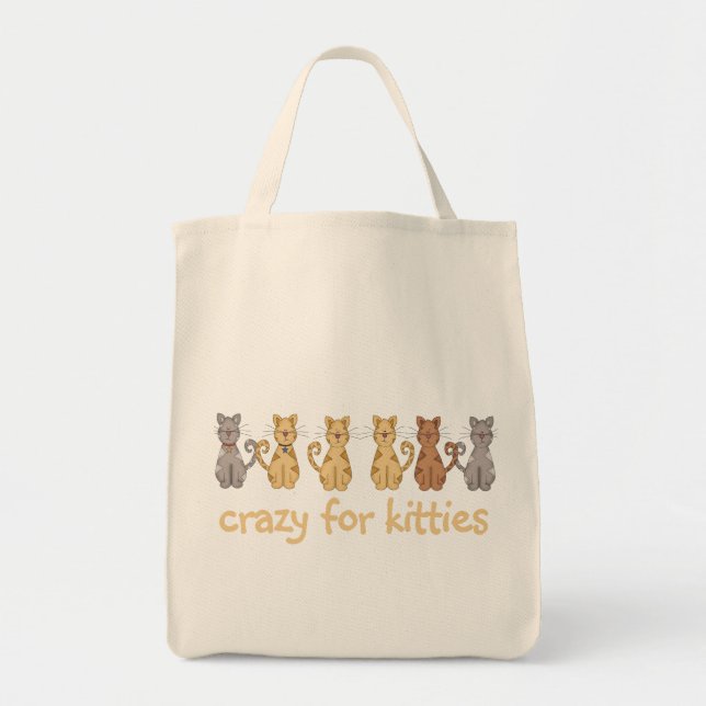 Galet för kattungeTshirts och gåvor Tygkasse (Framsidan)