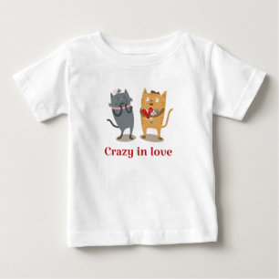 Galet Förälskade Kattpar T Shirt