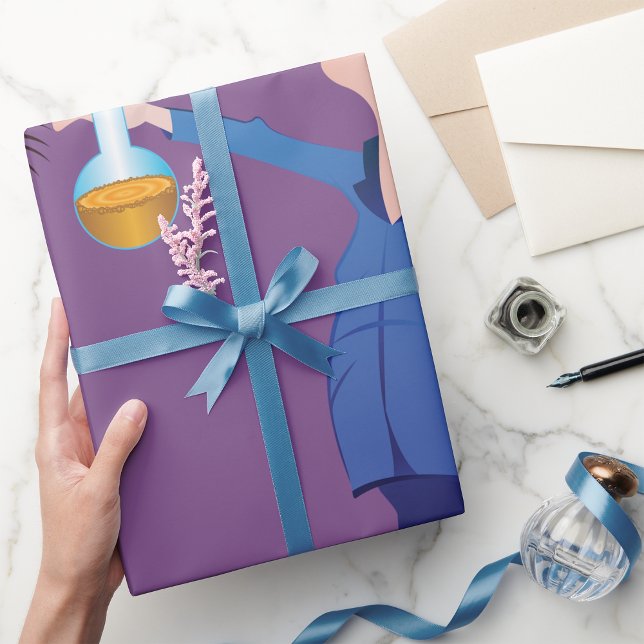 Galet forskare som håller bägare Kul vetenskap Presentpapper (Skapare uppladdad)