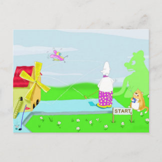 galet golfvykort vykort