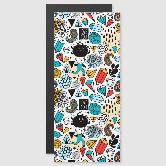 Galet huvud magnetisk inbjudningskort (Fram/baksida)