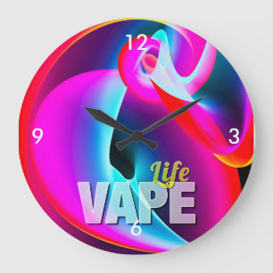 Galet kallt Vape moln Stor Klocka
