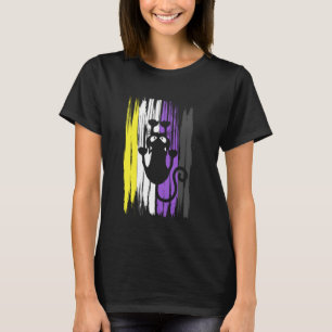 Galet Klättrande Katt Icke-binär Stolthet Roligt E T Shirt