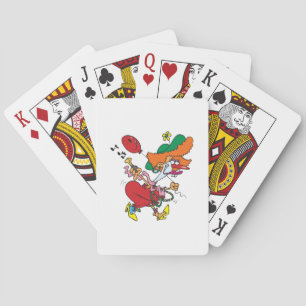 Galet kvinna löpande clown casinokort