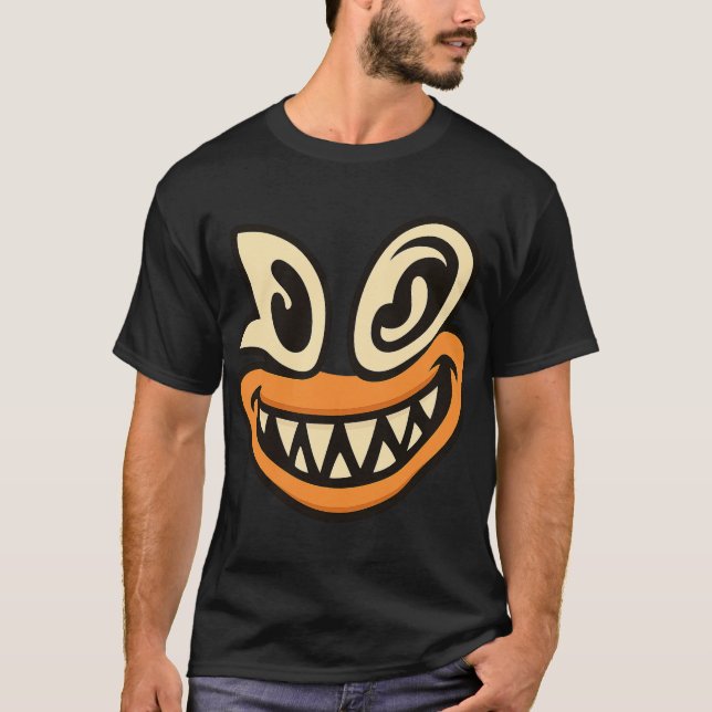 Galet Leende Ansikte – Unik Djärv Grafisk T-Shirt (Framsida)