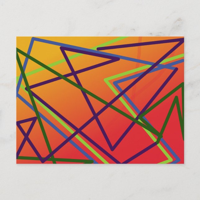 galet linjer på varm bakgrund vykort (Framsida)