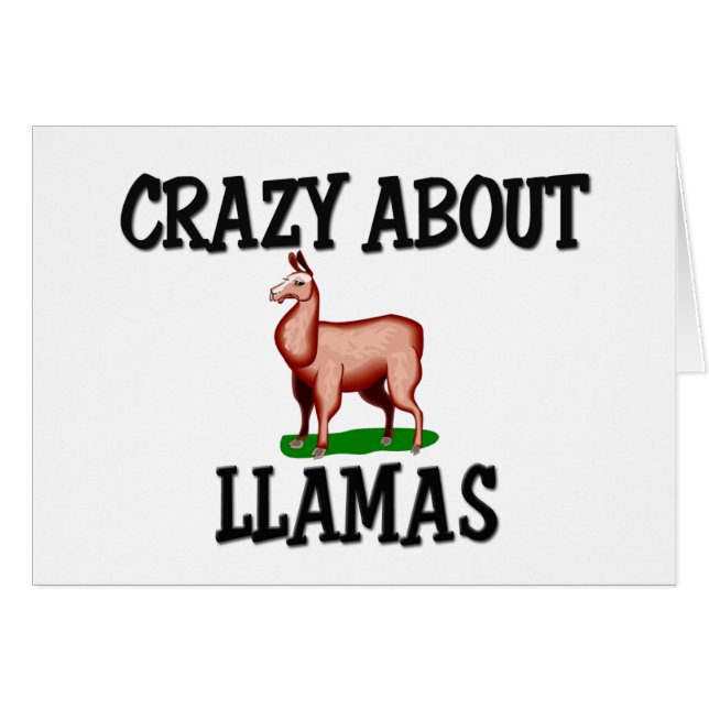 Galet om Llamas Hälsningskort (Framsidan Horizontal)
