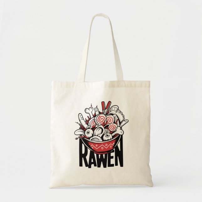 Galet Ramen Nudel Zombie Design Tygkasse (Framsidan)