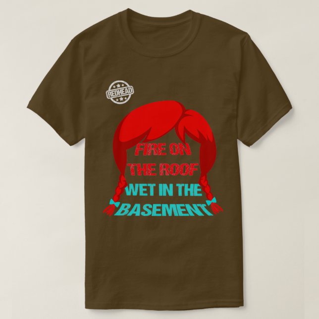 galet Rödhårig Red Orange Hair Gift Birthday Shirt T Shirt (Design framsida)