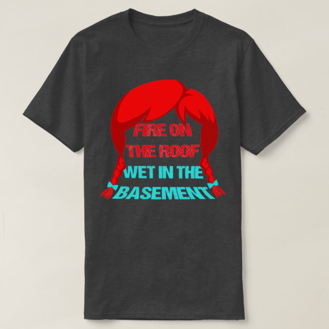 galet Rödhårig Red Orange Hair Gift Birthday Shirt T Shirt (Design framsida)