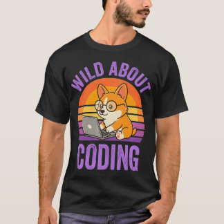 Galet rolig programmering Corgi hund T Shirt