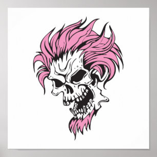 galet rosa hårskalle poster