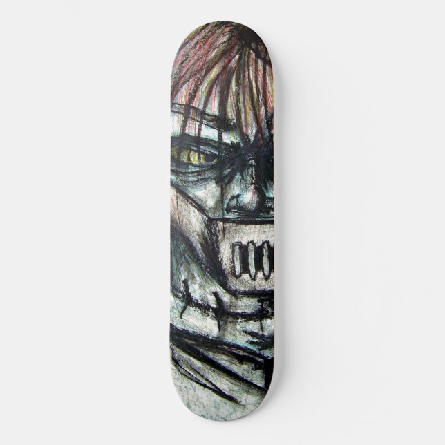 Galet Sinnessjukt Raktjacka av Vanföreställningar Skateboard Bräda 21,5 Cm (Framsida)