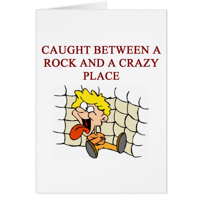 galet sinnessjukt skämt hälsningskort (Framsidan)