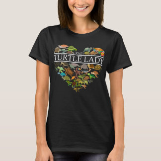 Galet sköldpadda, dam, alkoholhaltigt hjärta t shirt