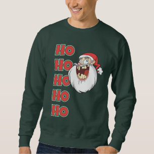 Galet skratta för jultomten sweatshirt