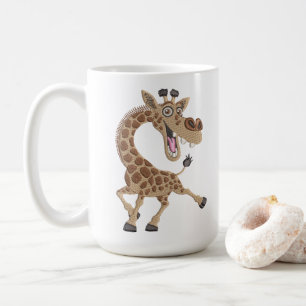Galet skrattande giraff kaffemugg