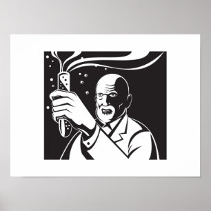 Galet tokigt forskareprovrör poster