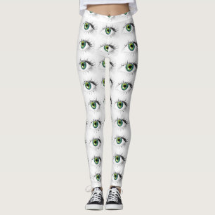 galet unik ögonboll blå grön rolig halloween leggings