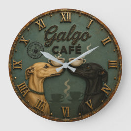 Galgo Café Greyhound Coffee Lovers Stor Klocka
