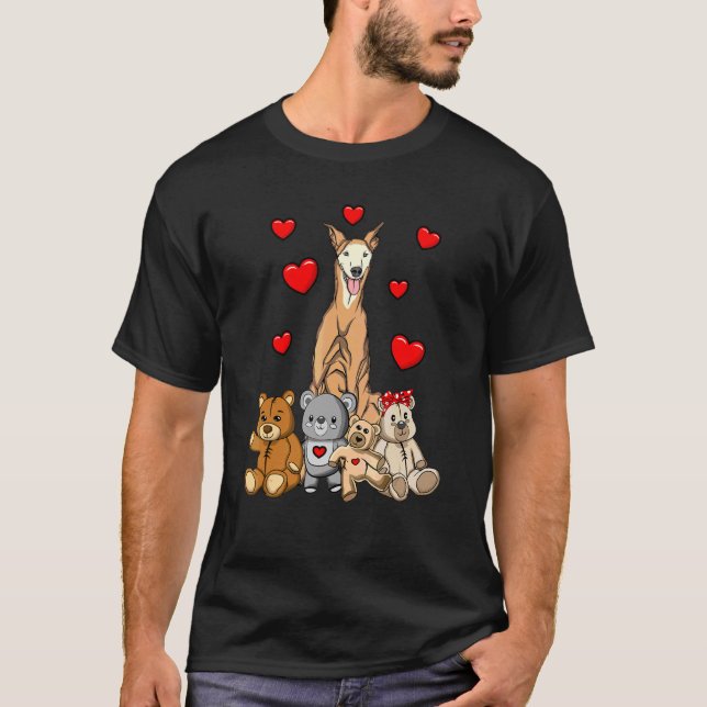 Galgo Cudely Leksak Greyhound Espanol T Shirt (Framsida)