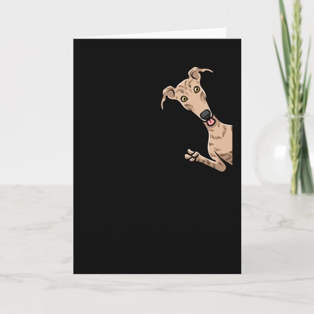 Galgo Espanol Hund med cykel på spansk sighthound Kort (Framsida)