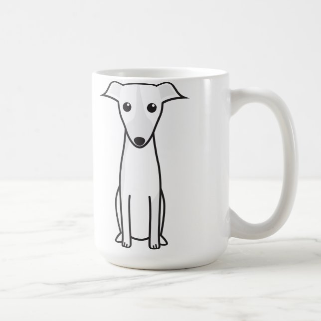 Galgo Español hundtecknad Kaffemugg (Höger)