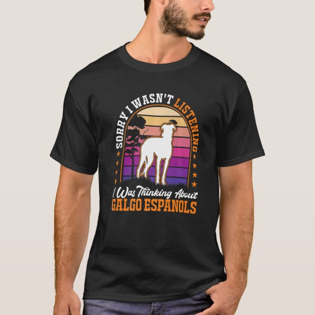 Galgo Espanol Spanish Greyhound Galgo Premium T Shirt (Framsida)