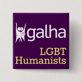 Galha LGBT Humanists kvadrerar emblem Knapp