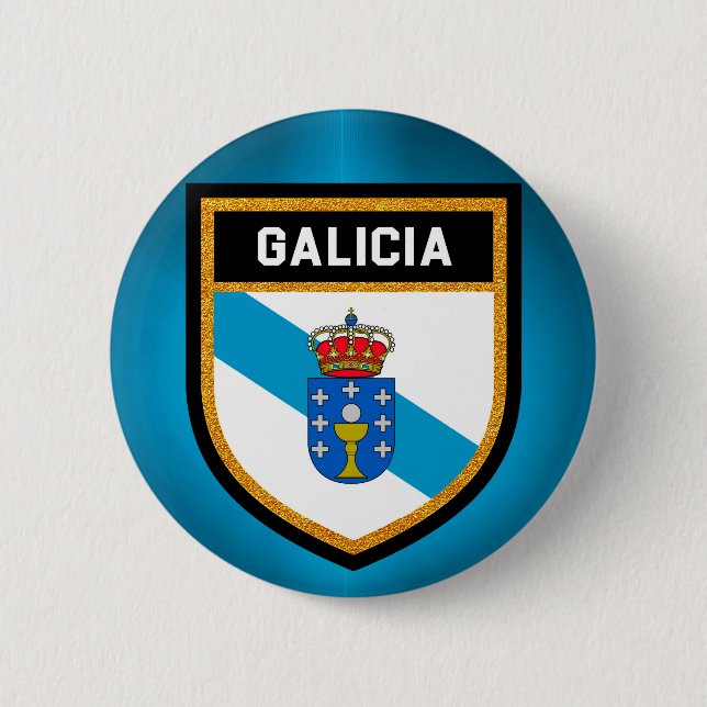 Galicia flagga knapp (Framsida)