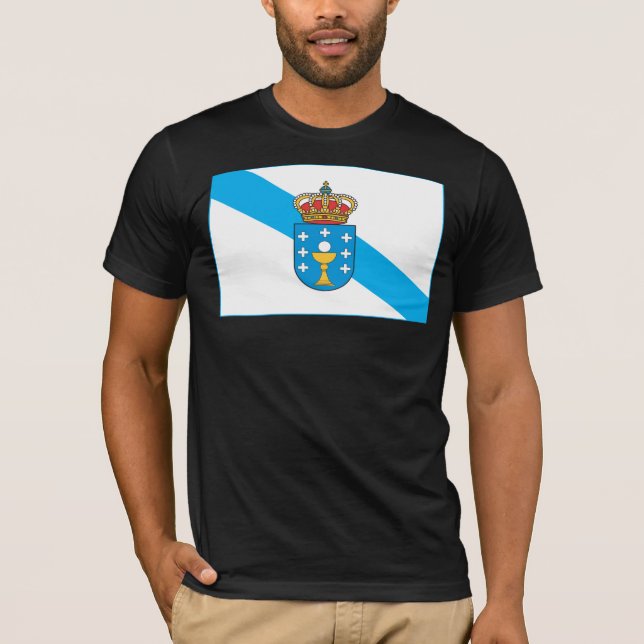Galicia flaggaT-tröja T-shirt (Framsida)