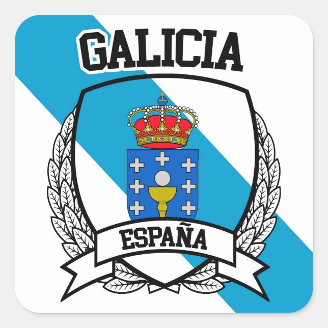 Galicia Fyrkantigt Klistermärke (Framsida)