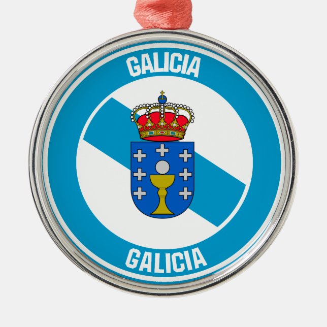Galicia Round Emblem Julgransprydnad Metall (Framsidan)