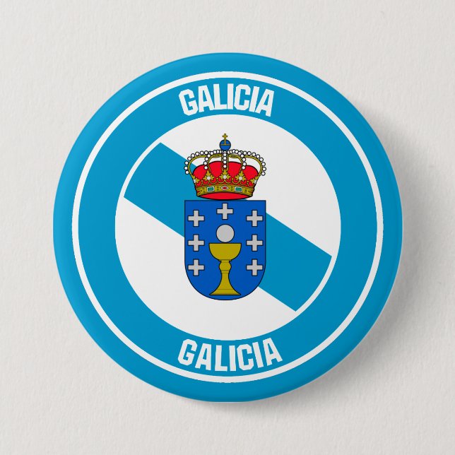Galicia Round Emblem Knapp (Framsida)